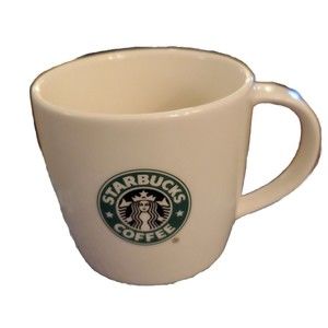 2008 Starbucks Coffee Mug 3 In Tall White With Mermaid Logo
